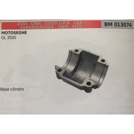 CILINDRO COMPLETO DI PISTONE E SEGMENTI BRUMAR  ASIA  CINA  GOOD LUCK  LEA  SANDRIGARDEN  SWM  MTD MOTOSEGHE GL 3500    Base ci