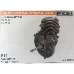 CILINDRO COMPLETO DI PISTONE E SEGMENTI BRUMAR  EMAK  OLEO MAC  DYNAMAC  EFCO DECESPUGLIATORI STARK 25 STARK 26    Ø 34 DSpinot