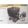 CILINDRO COMPLETO DI PISTONE E SEGMENTI BRUMAR  HUSQVARNA DECESPUGLIATORI 125R 125E (rifinitore)    Ø 35
