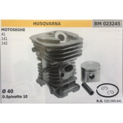 CILINDRO COMPLETO DI PISTONE E SEGMENTI BRUMAR  HUSQVARNA MOTOSEGHE 41 141 142    Ø 40 DSpinotto 10