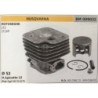 CILINDRO COMPLETO DI PISTONE E SEGMENTI BRUMAR  HUSQVARNA MOTOSEGHE 272 272XP    Ø 52 DSpinotto 12 Pist Cpl BM 011676