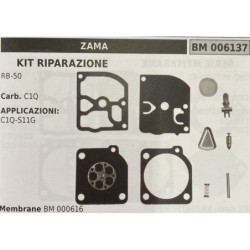 BRUMAR MEMBRANAKIT RIPARAZIONE ZAMA  KIT RIPARAZIONE RB50  Carb C1Q  APPLICAZIONI: C1QS11G  Membrane BM 000616