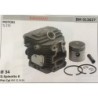 CILINDRO COMPLETO DI PISTONE E SEGMENTI BRUMAR  KAWASAKI MOTORI TJ 27E    Ø 34 DSpinotto 8 Pist Cpl BM 013634