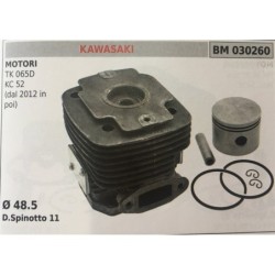 CILINDRO COMPLETO DI PISTONE E SEGMENTI BRUMAR  KAWASAKI MOTORI TK 065D KC 52 (dal 2012 in poi)    Ø 485 DSpinotto 11