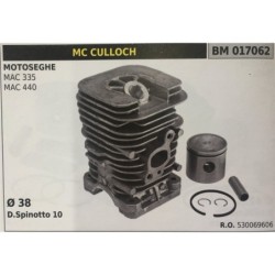 CILINDRO COMPLETO DI PISTONE E SEGMENTI BRUMAR  MC CULLOCH MOTOSEGHE MAC 335 MAC 440     Ø 38 DSpinotto 10