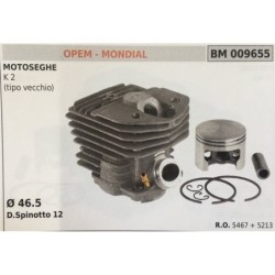 CILINDRO COMPLETO DI PISTONE E SEGMENTI BRUMAR  OPEM  MONDIAL MOTOSEGHE K 2 (tipo vecchio)    Ø 465 DSpinotto 12