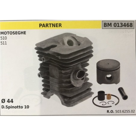 CILINDRO COMPLETO DI PISTONE E SEGMENTI BRUMAR  PARTNER MOTOSEGHE 510 511    Ø 44 DSpinotto 10