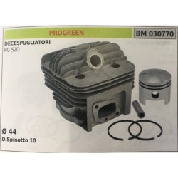 CILINDRO COMPLETO DI PISTONE E SEGMENTI BRUMAR  PROGREEN DECESPUGLIATORI PG 52D    Ø 44 DSpinotto 10