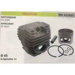 CILINDRO COMPLETO DI PISTONE E SEGMENTI BRUMAR  PROGREEN MOTOSEGHE PG 5020 EFFECIENT  EF 5010    Ø 45 DSpinotto 11