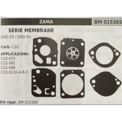 BRUMAR MEMBRANAKIT RIPARAZIONE ZAMA  SERIE MEMBRANE GND55  GND91  Carb C1Q  APPLICAZIONI: C1QS72 C1QS81 C1QS88 C1QS110ABC  Kit
