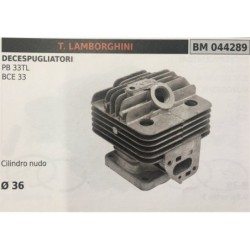 CILINDRO COMPLETO DI PISTONE E SEGMENTI BRUMAR TLAMBORGHINI DECESPUGLIATORI PB 33TL BCE 33    cilindro nudo  Ø 36