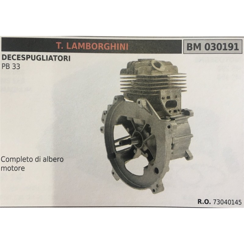 CILINDRO COMPLETO DI PISTONE E SEGMENTI BRUMAR TLAMBORGHINI DECESPUGLIATORI PB 33    completo di albero motore