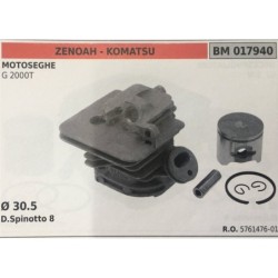 CILINDRO COMPLETO DI PISTONE E SEGMENTI BRUMAR ZENOAH  KOMATSU MOTOSEGHE G 2000T    Ø 305 D Spinotto 8