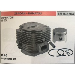 CILINDRO COMPLETO DI PISTONE E SEGMENTI BRUMAR ZENOAH  KOMATSU SOFFIATORI EB 650    Ø 48 D Spinotto 10