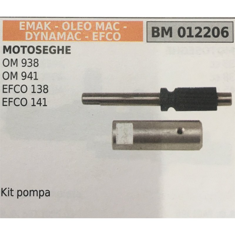 POMPA OLIO BRUMAR EMAK  OLEO MAC  DYNAMAC  EFCO MOTOSEGHE OM 938 OM 941 EFCO 138 EFCO 141   kit pompa