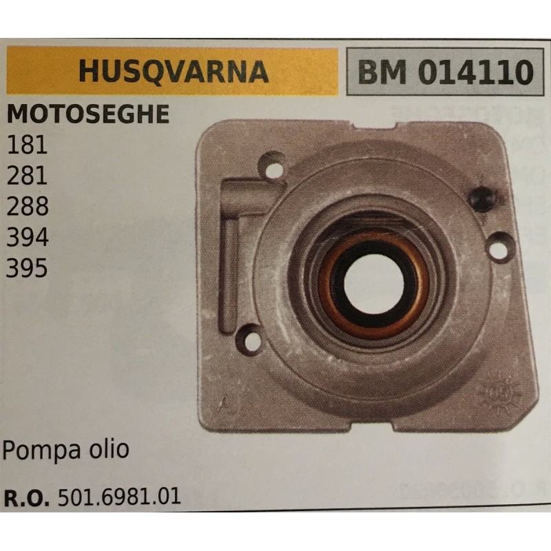 POMPA OLIO BRUMAR HUSQVARNA MOTOSEGHE 181 281 288 394 395   pompa olio