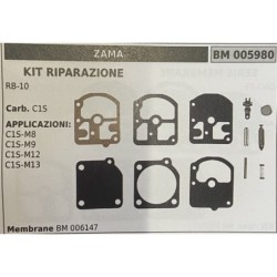 BRUMAR MEMBRANAKIT RIPARAZIONE ZAMA  KIT RIPARAZIONE RB10  Carb C1S  APPLICAZIONI: C1SM8 C1SM9 C1SM12 C1SM13  Membrane BM 00614