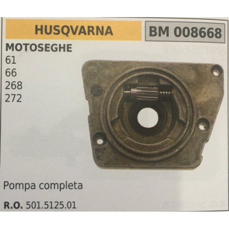 POMPA OLIO BRUMAR HUSQVARNA MOTOSEGHE 61 66 268 272   pompa completa