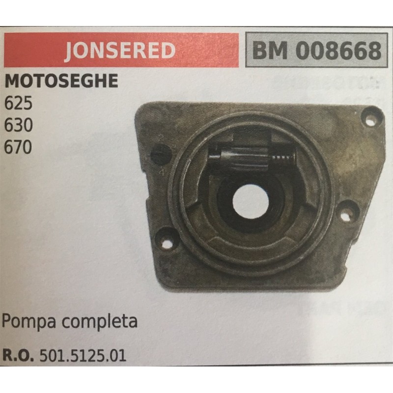POMPA OLIO BRUMAR JONSERED MOTOSEGHE 625 630 670   pompa completa
