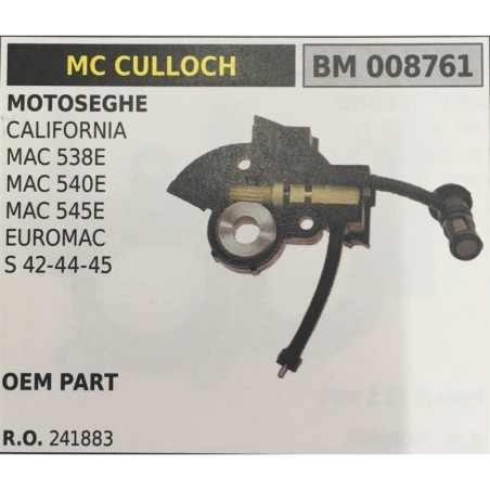 POMPA OLIO BRUMAR MC CULLOCH MOTOSEGHE CALIFORNIA MAC 538E MAC 540E MAC 545E EUROMAC S 424445   OEM PART