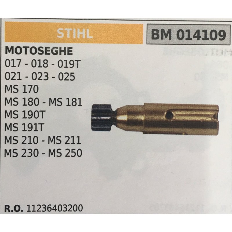 POMPA OLIO BRUMAR STIHL MOTOSEGHE 017  018 019T 021  023  025 MS 170 MS 180  MS 181 MS 190T MS 191T MS 210  MS 211 MS 230  MS 2