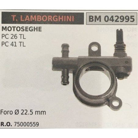 POMPA OLIO BRUMAR T LAMBORGHINI MOTOSEGHE PC 26 TL PC 41 TL   foro Ø 225 mm
