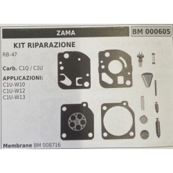 BRUMAR MEMBRANAKIT RIPARAZIONE ZAMA  KIT RIPARAZIONE RB47  Carb C1Q  C1U  APPLICAZIONI: C1UW10 C1UW12 C1UW13  Membrane BM 00871