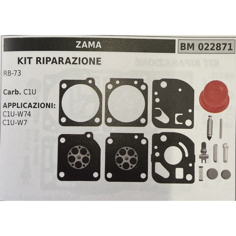 BRUMAR MEMBRANAKIT RIPARAZIONE ZAMA  KIT RIPARAZIONE RB73  Carb C1U  APPLICAZIONI: C1UW74 C1UW7  Membrane