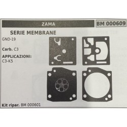 BRUMAR MEMBRANAKIT RIPARAZIONE ZAMA  SERIE MEMBRANE GND19  Carb C3  APPLICAZIONI: C3K5  Kit ripar BM 000601