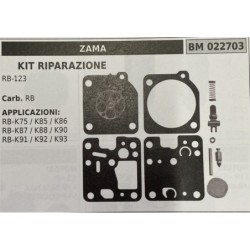 BRUMAR MEMBRANAKIT RIPARAZIONE ZAMA  KIT RIPARAZIONE RB123  Carb RB  APPLICAZIONI: RBK75  K85  K86 RBK87  K88  K90 RBK91  K92