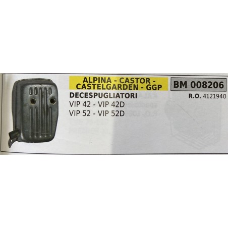 BRUMAR MARMITTA ALPINA  CASTOR  CASTELGARDEN  GGP   DECESPUGLIATORI VIP 42  VIP 42D VIP 52  VIP 52D  RO 4121940