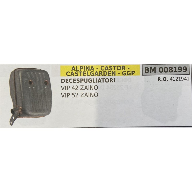 BRUMAR MARMITTA ALPINA  CASTOR  CASTELGARDEN  GGP   DECESPUGLIATORI VIP 42 ZAINO VIP 52 ZAINO  RO 4121941