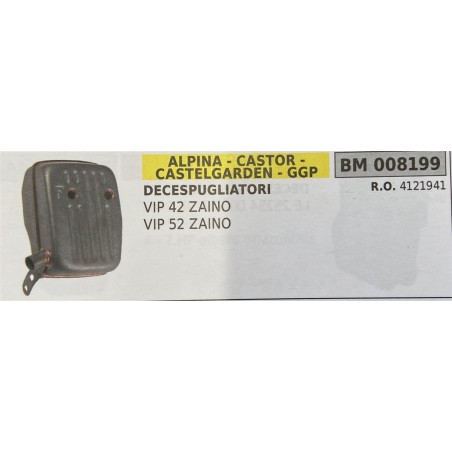 BRUMAR MARMITTA ALPINA  CASTOR  CASTELGARDEN  GGP   DECESPUGLIATORI VIP 42 ZAINO VIP 52 ZAINO  RO 4121941