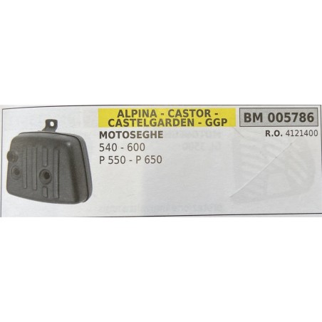 BRUMAR MARMITTA ALPINA  CASTOR  CASTELGARDEN  GGP  MOTOSEGHE 540  600 P 550  P 650  RO 4121400