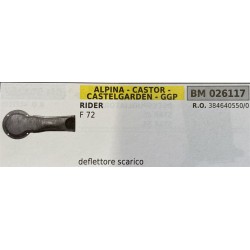 BRUMAR MARMITTA ALPINA  CASTOR  CASTELGARDEN  GGP  RIDER F 72  deflettore scarico RO 3846405500