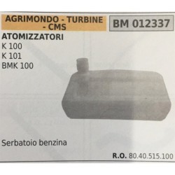 BRUMAR SERBATOIO AGRIMONDO  TURBINE  CMS ATOMIZZATORI K 100 K 101 BMK 100  Serbatoio benzina RO 8040515100