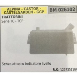 BRUMAR SERBATOIO ALPINA  CASTOR  CASTELGARDEN  GGP TRATTORINI Serie TC  TCP  Senza attacco indicatore di livello RO 1257351103