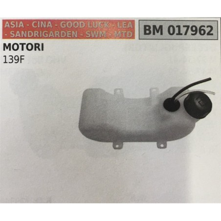 BRUMAR SERBATOIO ASIA  CINA  GOOD LUCK  LEA  SANDRIGARDEN  SWM  MTD MOTORI 139F