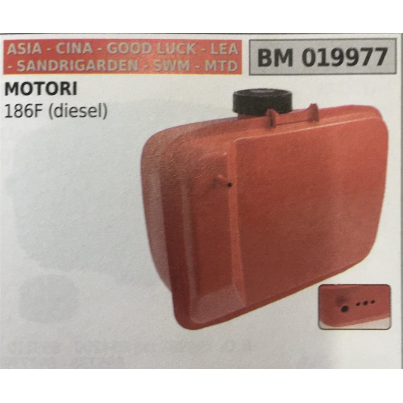 BRUMAR SERBATOIO ASIA  CINA  GOOD LUCK  LEA  SANDRIGARDEN  SWM  MTD MOTORI 186F (diesel)