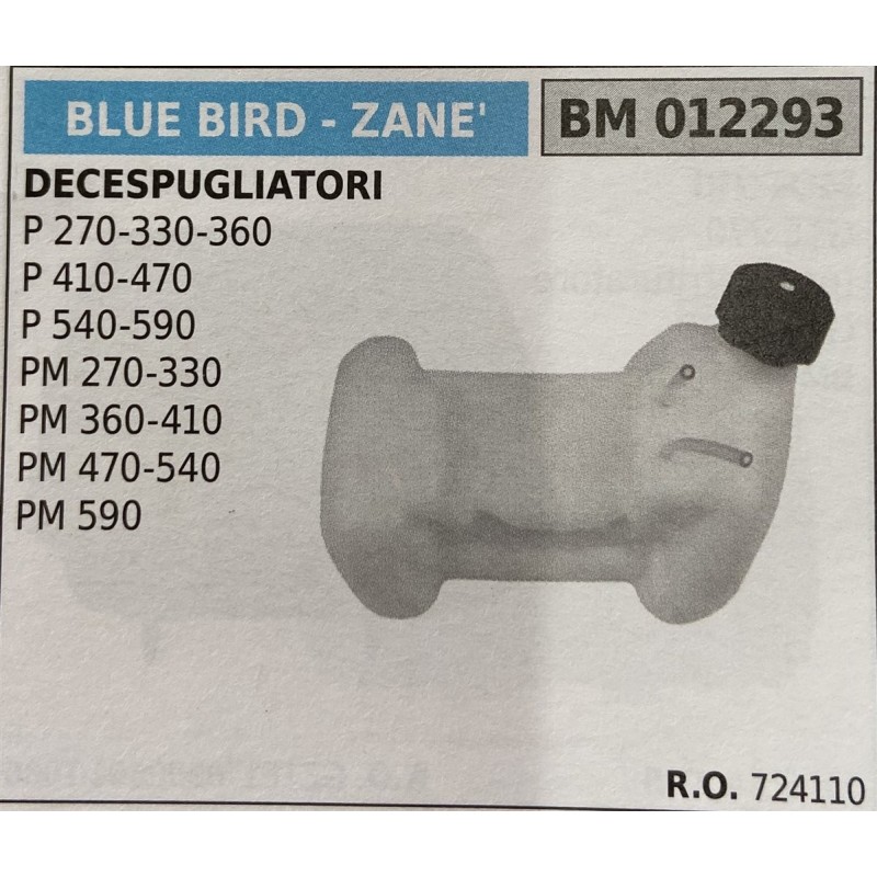BRUMAR SERBATOIO BLUE BIRD  ZANE' DECESPUGLIATORI P 270330360 P 410470 P 540590 PM 270330 PM 360410 PM 470540590  RO 724110