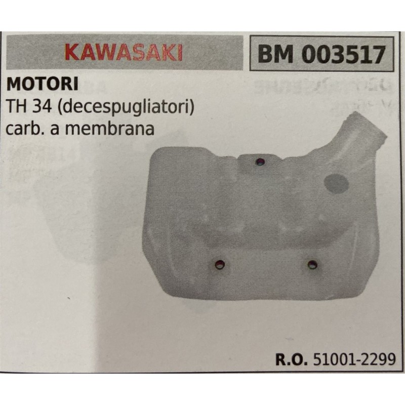 BRUMAR SERBATOIO KAWASAKI MOTORI TH 34 (decespugliatori) carb a membrana  RO 510012299
