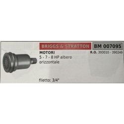 BRUMAR MARMITTA BRIGGS & STRATTON  MOTORI 5  7  8 HP albero orizzontale  filetto: 34"" RO 393010  390249
