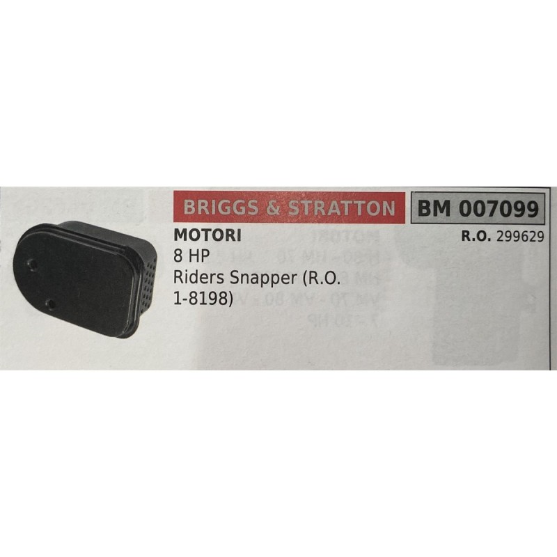 BRUMAR MARMITTA BRIGGS & STRATTON  MOTORI 8 HP Riders Snapper (RO 18198)  RO 299629
