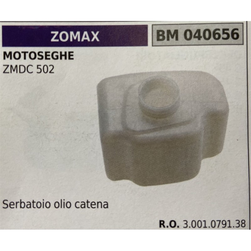 BRUMAR SERBATOIO ZOMAX MOTOSEGHE ZMDC 502  Serbatoio olio catena RO 3001079138