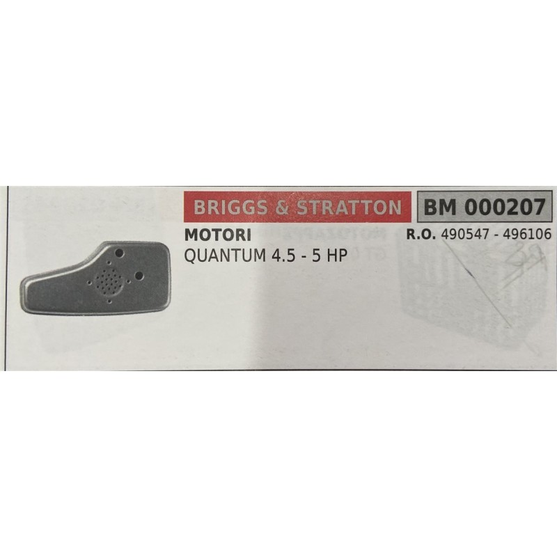 BRUMAR MARMITTA BRIGGS & STRATTON  MOTORI QUANTUM 45  5 HP  RO 490547  496106