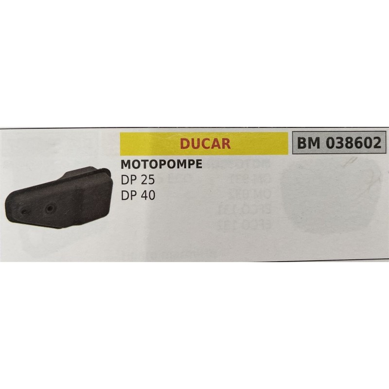 BRUMAR MARMITTA DUCAR  MOTOPOMPE DP 25 DP 40  RO