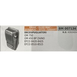 BRUMAR MARMITTA EMAK  OLEO MAC  DYNAMAC  EFCO  SABART   DECESPUGLIATORI OM 750 OM 450 BP ZAINO EFCO 84208425 EFCO 85108515  RO