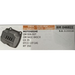 BRUMAR MARMITTA EMAK  OLEO MAC  DYNAMAC  EFCO  SABART   MOTOSEGHE OM 936937 OM 941C941CX GS 35 EFCO 137141 MT 350  RO 61200018R