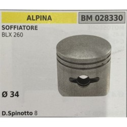 BRUMAR PISTONE COMPLETO ALPINA SOFFIATORE BLX 260  Ø 34 DSpinotto 8  RO