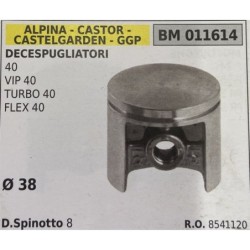 BRUMAR PISTONE COMPLETO ALPINA  CASTOR  CASTELGARDEN  GGP DECESPUGLIATORI 40 VIP 40 TURBO 40 FLEX 40  Ø 38 DSpinotto 8  RO 8541